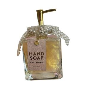 Body Prescriptions Honey Almond Hand Soap 16.9 oz | Pearl Bow Glass Bottle 🎁
